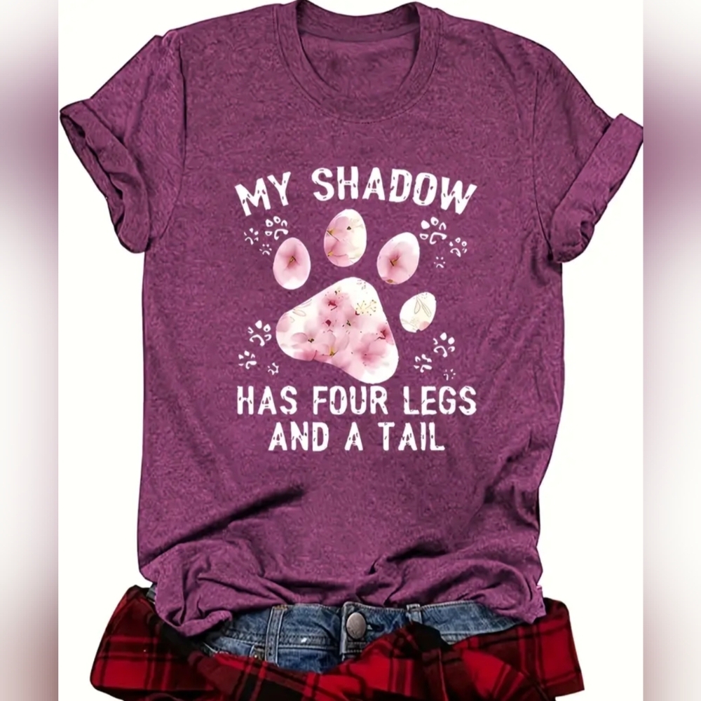 My shadow has 4 legs and a tail T